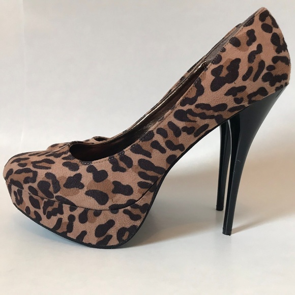 Charlotte Russe Shoes - Charlotte Russe Leopard Platform Pump 10